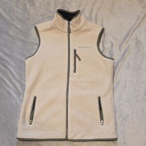 Eddie Bauer Beige Fleece Vest